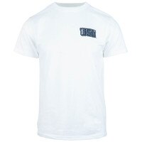 Usu small embroidered logo white unisex t-shirt